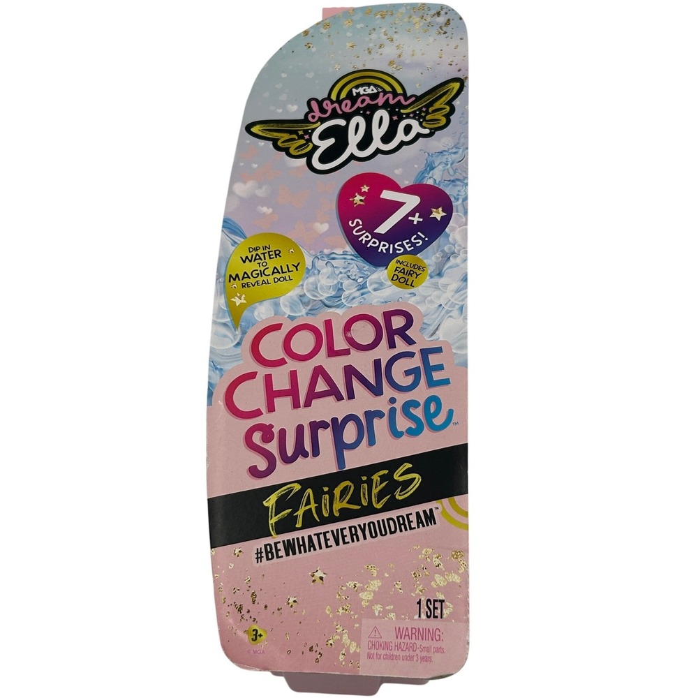 MGA Dream Ella Color Change Surprise Fairies Doll Pink New 7‎ Surprises 578024
